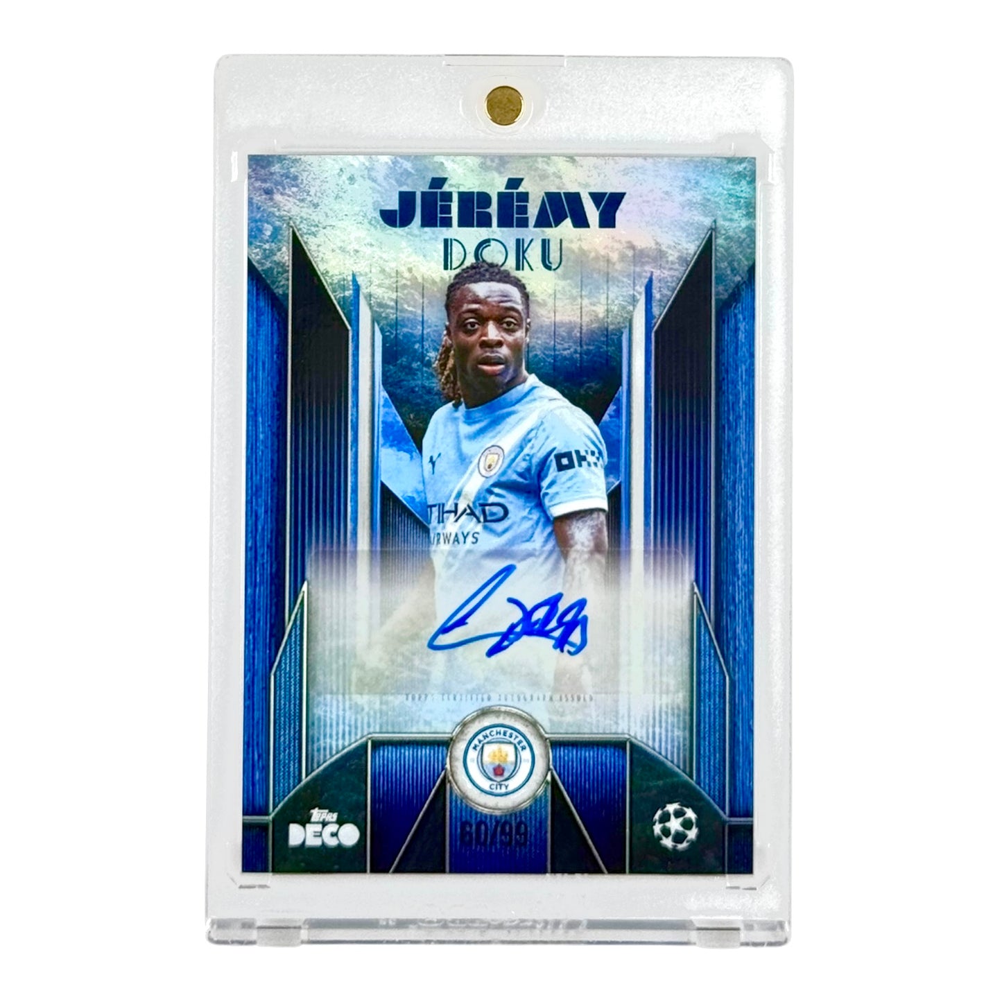 Jeremy Doku 2025 Topps Deco Soccer UCC Current Stars Auto 60/99