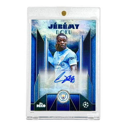 Jeremy Doku 2025 Topps Deco Soccer UCC Current Stars Auto 60/99
