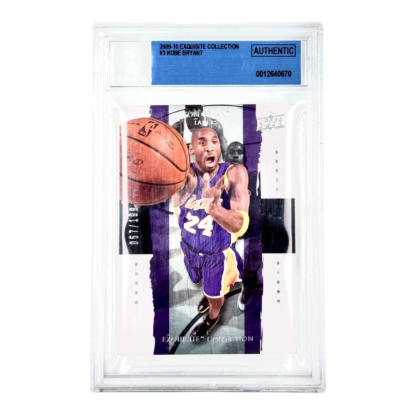 Kobe Bryant 2009-10 Upper Deck Exquisite Collection #3 BGS Authentic