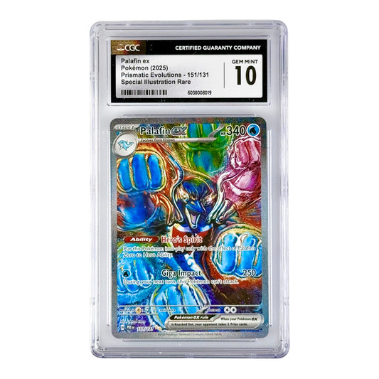 Palafin Ex 2025 Pokemon English Prismatic Evolutions #151 CGC 10