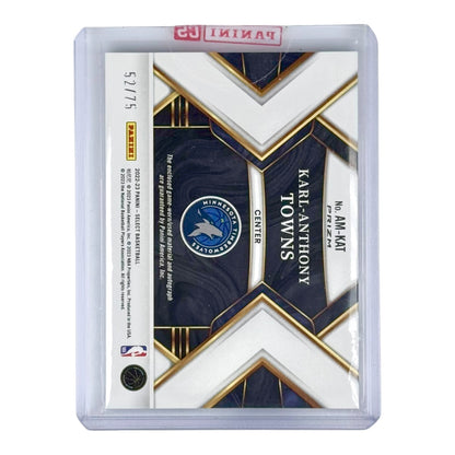 Karl Anthony Towns 2022-23 Select Jersey Auto 52/75 #AM-KAT