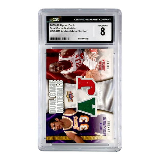 Michael Jordan/Kareem Abdul-Jabbar 2009-10 Upper Deck Game-used Dual Jersey #DG-KM CGC 8