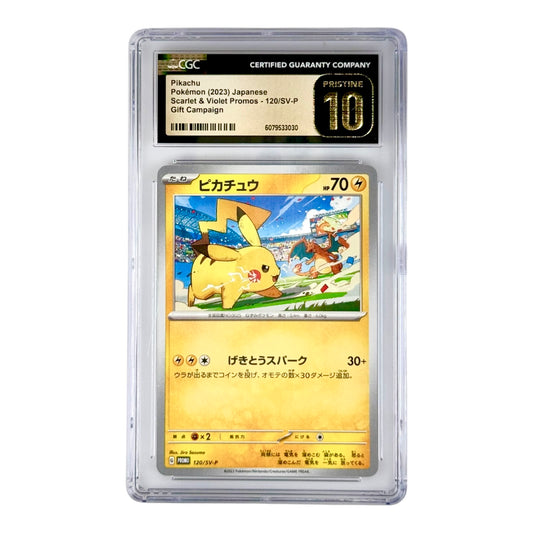 Pikachu 2023 Pokemon Japanese Scarlet & Violet Promo #120 CGc Pristine 10