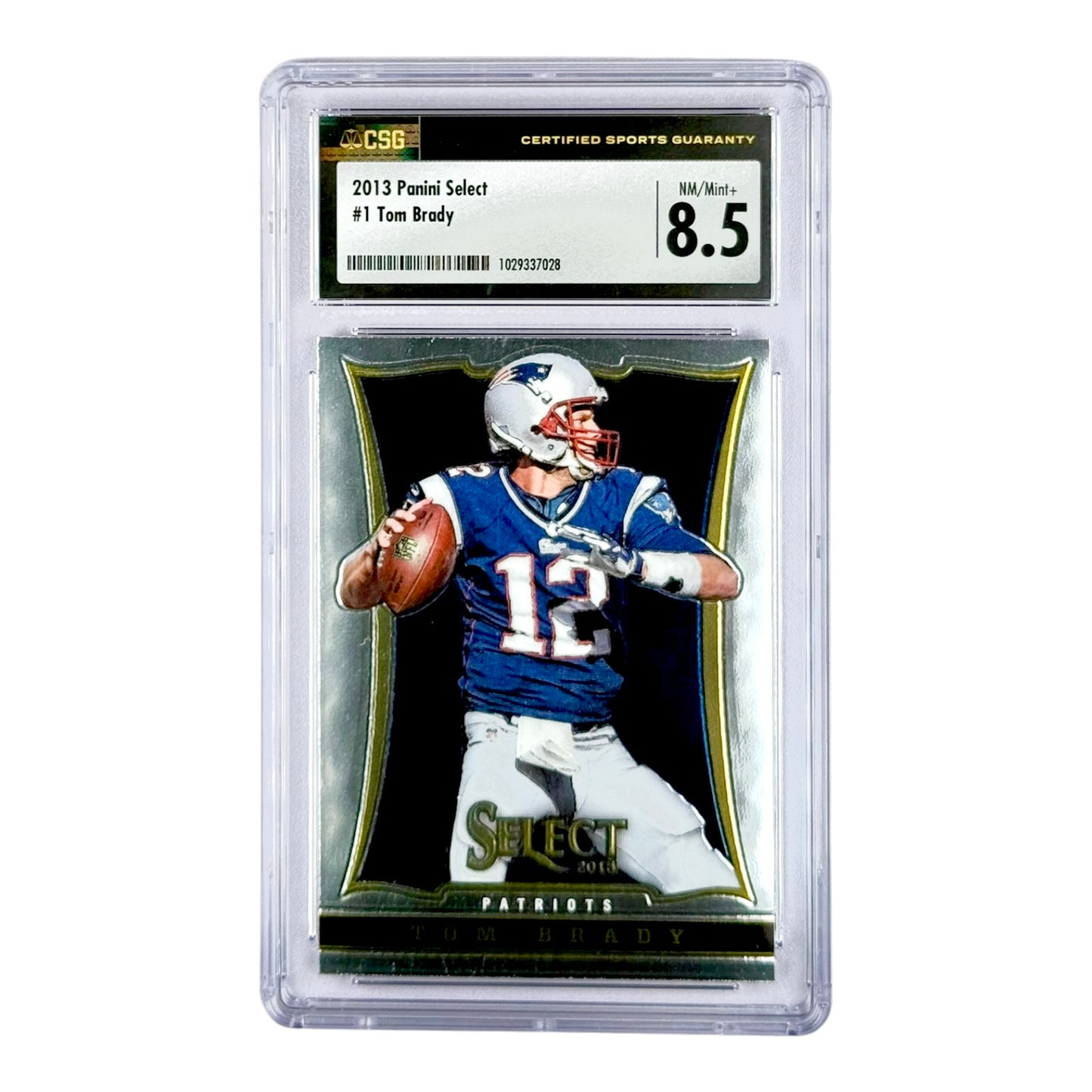 Tom Brady 2013 Panini Select #1 CGS 8.5