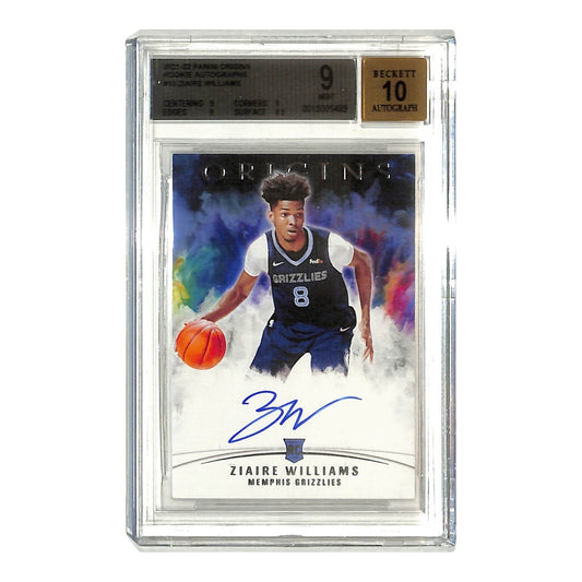 Ziarie Williams 2021-22 Origins Rookie Auto RC #10 BGS 9 Auto 10