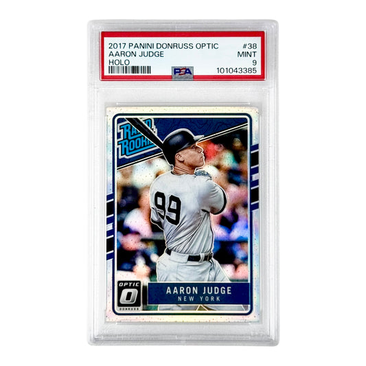 Aaron Judge 2017-18 Donruss Optic Holo Rated Rookie RC #38 PSA 9