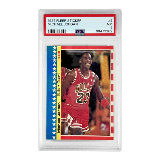 Michael Jordan 1987 Fleer Sticker #2 PSA 7