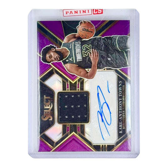 Karl Anthony Towns 2022-23 Select Jersey Auto 52/75 #AM-KAT
