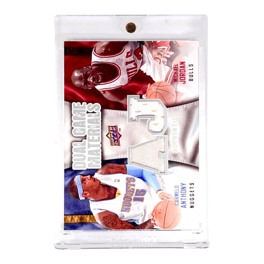 Michael Jordan/Carmelo Anthony 2009 Upper Deck Dual Game Materials Game Used Jersey #DG-NK