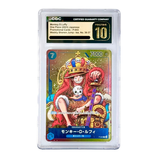 Monkey D.Luffy 2023 One Piece Japanese Weekly Shonen Jump Promo #P-043 CGC Pristine 10