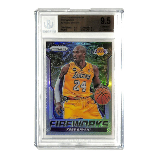 Kobe Bryant 2014-15 Prizm Fireworks Silver #2 BGS 9.5