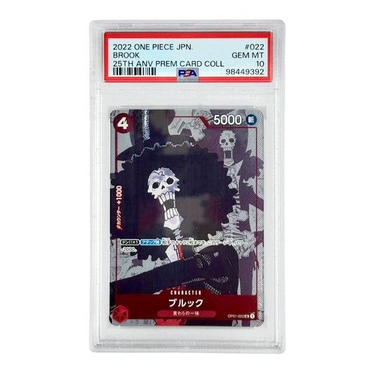 Brook 2022 One Piece Japanese 25th Anniversary Premium Card Collection #022 PSA 10