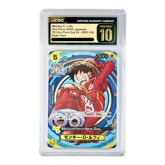 Monkey D.Luffy 2024 One Piece Japanese One Piece Day'24 Promo #OP07-109 CGC Pristine 10