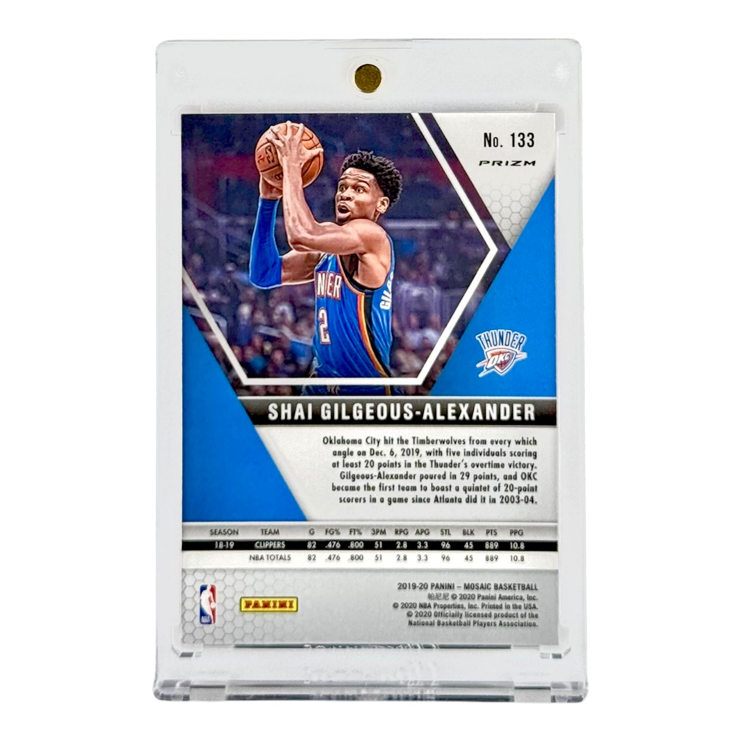 Shai Gilgeous Alexander 2019-20 Panini Mosaic #133
