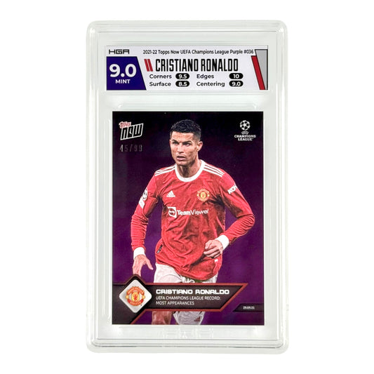 Cristiano Ronaldo 2020-21 Topps Now 45/99 #036 HGA 9