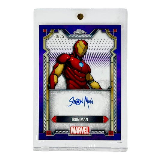 Iron Man 2024 Topps Chrome Marvel Facsimile Auto 10/75 #MI-3