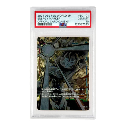 Energy Marker 2024 Dragonball Japanese Fusion World Official Card Case 01 Promo #E01-01 PSA 10