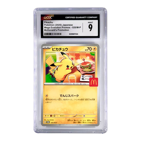 Pikachu 2025 Pokemon Japanese Mcdonald Promo #020 CGC 9