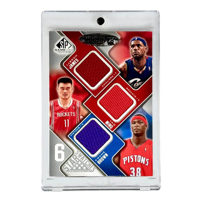 Lebron James/Yao Ming Upper Deck SP Game Used Edition 6 Star Swatches Jersey