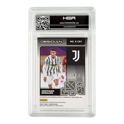 Cristiano Ronaldo 2020-21 Panini Obsidian Jersey Relics Red Flood 24/44 #E-CR7 HGA 9.5