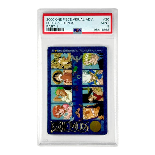 Luffy & Friends 2000 One Piece Carddass Visual Adventure Part 1 #20 PSA 9