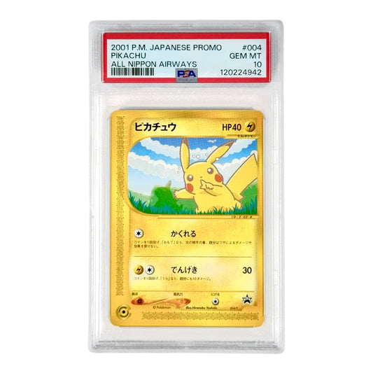 Pikachu 2001 Pokemon Japanese All Nippon Airways Promo #004 PSA 10