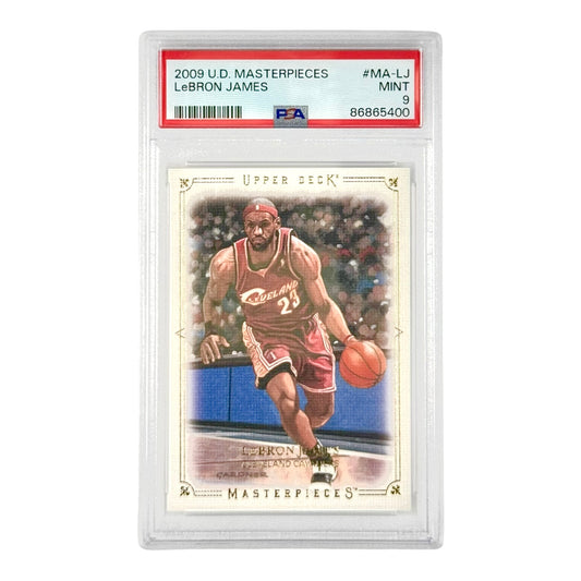 Lebron James 2009 Upper Deck Masterpieces #MA-LJ PSA 9