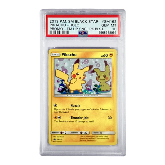 Pikachu 2019 Pokemon English Black Star Promo #SM162 PSA 10