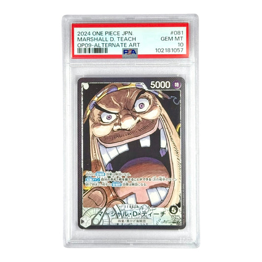 Marshall D.Teach 2024 One Piece Japanese Leader Alternate Art OP09 #081 PSA 10