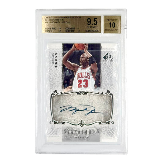 Michael Jordan 2006-07 Upper Deck SP Signatures Auto #SPS-MJ BGS 9.5 Auto 10