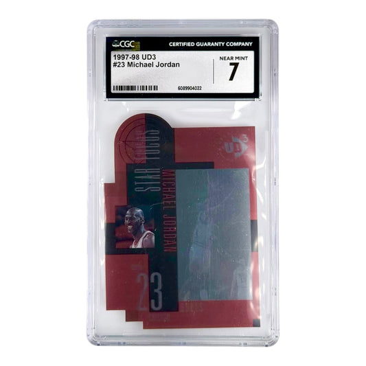 Michael Jordan 1997-98 Upper Deck UD3 Star Focus Die-cut #23 CGC 7