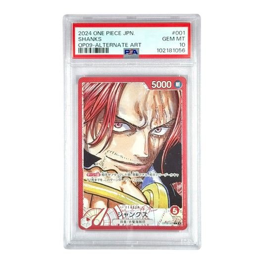 Shanks 2024 One Piece Japanese Leader Alternate Art OP09 #001 PSA 10