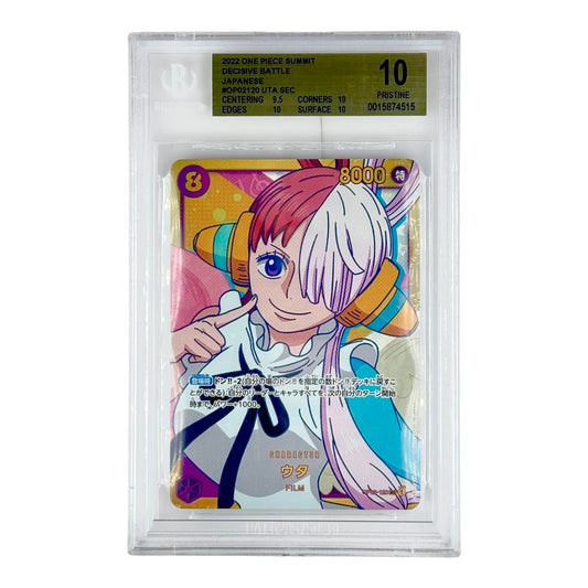 Uta 2022 One Piece Japanese Summit Decisive Battle OP02 #120 SEC BGS Pristine 10