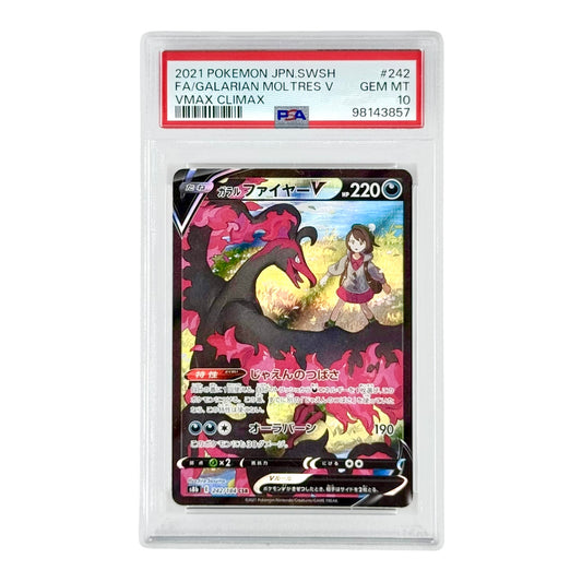 Galarian Moltres 2021 Pokemon Japanese S8b #242 PSA 10