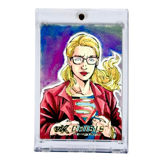 Superwoman CzX Crisis on infinite earth Cenlos Rodrigo Hand Drawn Sketch Auto Card 1 of 1