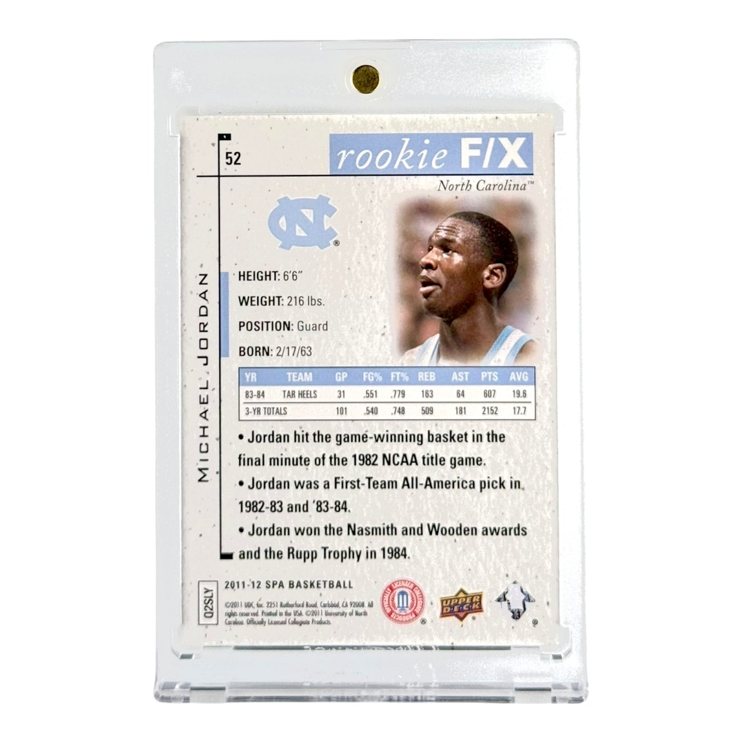 Michael Jordan 2011-12 Upper Deck SP Rookie F/X #52