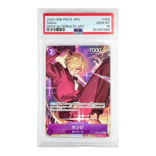 Sanji 2024 One Piece Japanese OP-09 Alternate Art #065 PSA 10