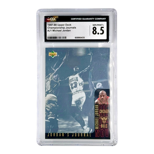 Michael Jordan 1997-98 Upper Deck Championship Journals #J1 CGC 8.5