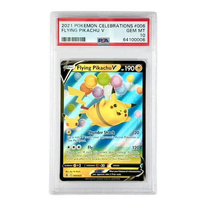 Set of 2 Flying Pikachu 2021 Pokemon English Celebration #006/007 PSA 10