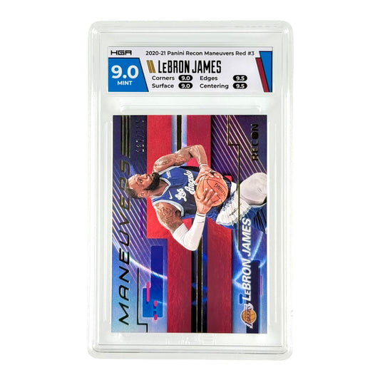Lebron James 2020-21 Panini Recon Maneuvers Red 137/199 #3 HGA 9