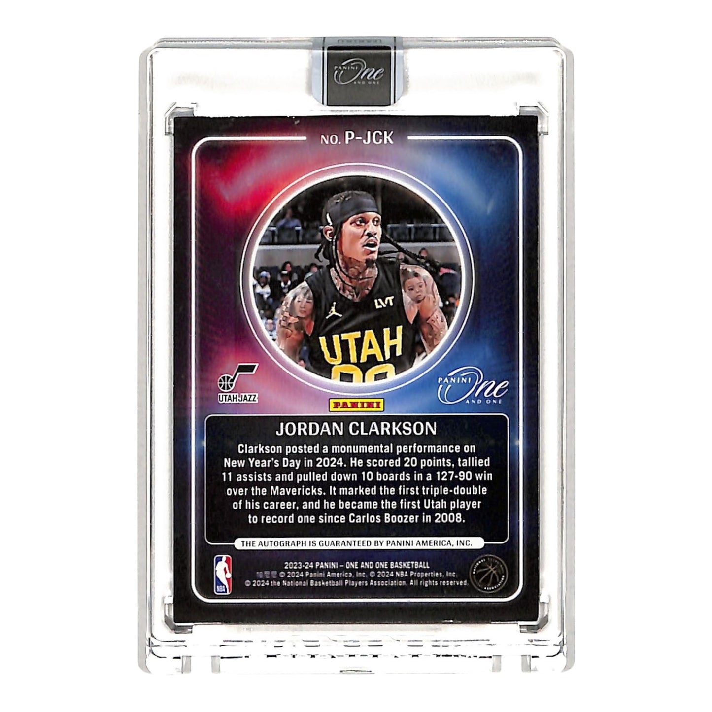 Jordan Clarkson 2023-24 One & One Presenting Auto 65/75 #P-JCK