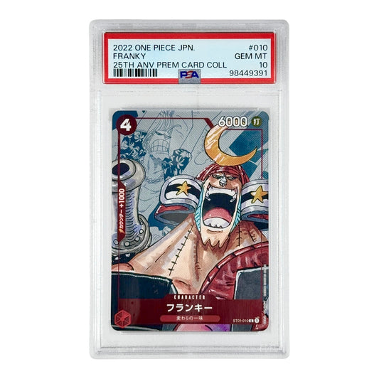 Franky 2022 One Piece Japanese 25th Anniversary Premium Card Collection #010 PSA 10