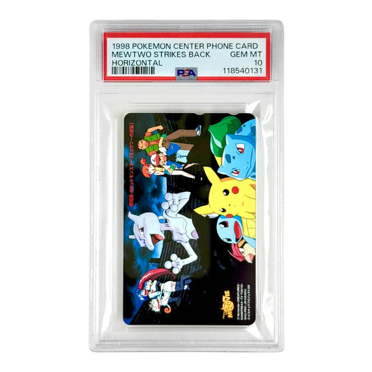 Mewtwo Strikes Back 1998 Pokemon Center Phone Card Horizontal PSA 10   Yamacardo