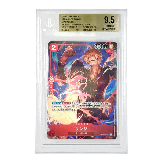 Sanji 2022 One Piece Japanese OP01 #013 Alternate Art BGS 9.5