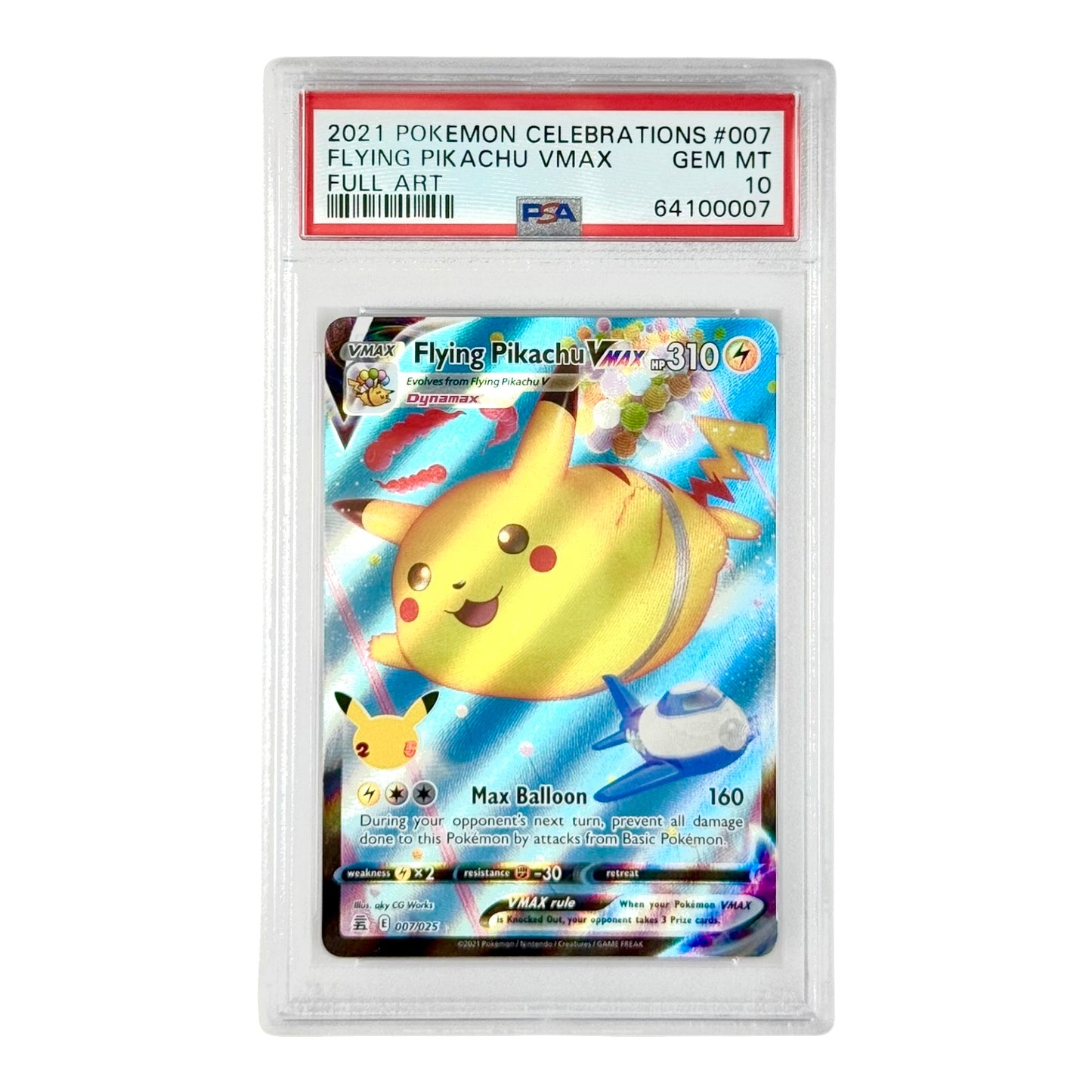 Set of 2 Flying Pikachu 2021 Pokemon English Celebration #006/007 PSA 10