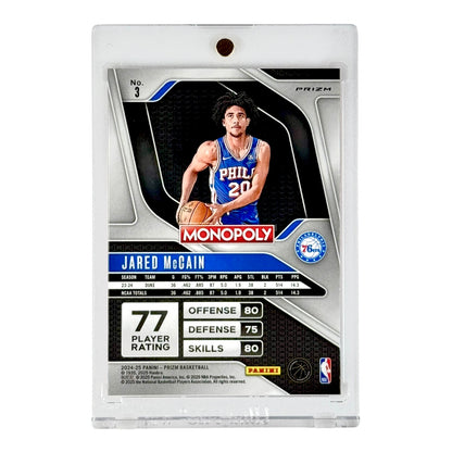 Jared Mccain 2024-25 Prizm Monopoly Free Parking Rookie RC #3
