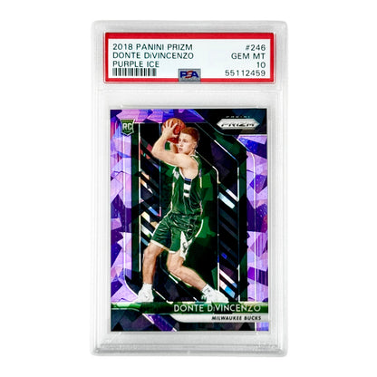 Donte Divincenzo 2018-19 Prizm Purple Ice 013/149 #246 PSA 10