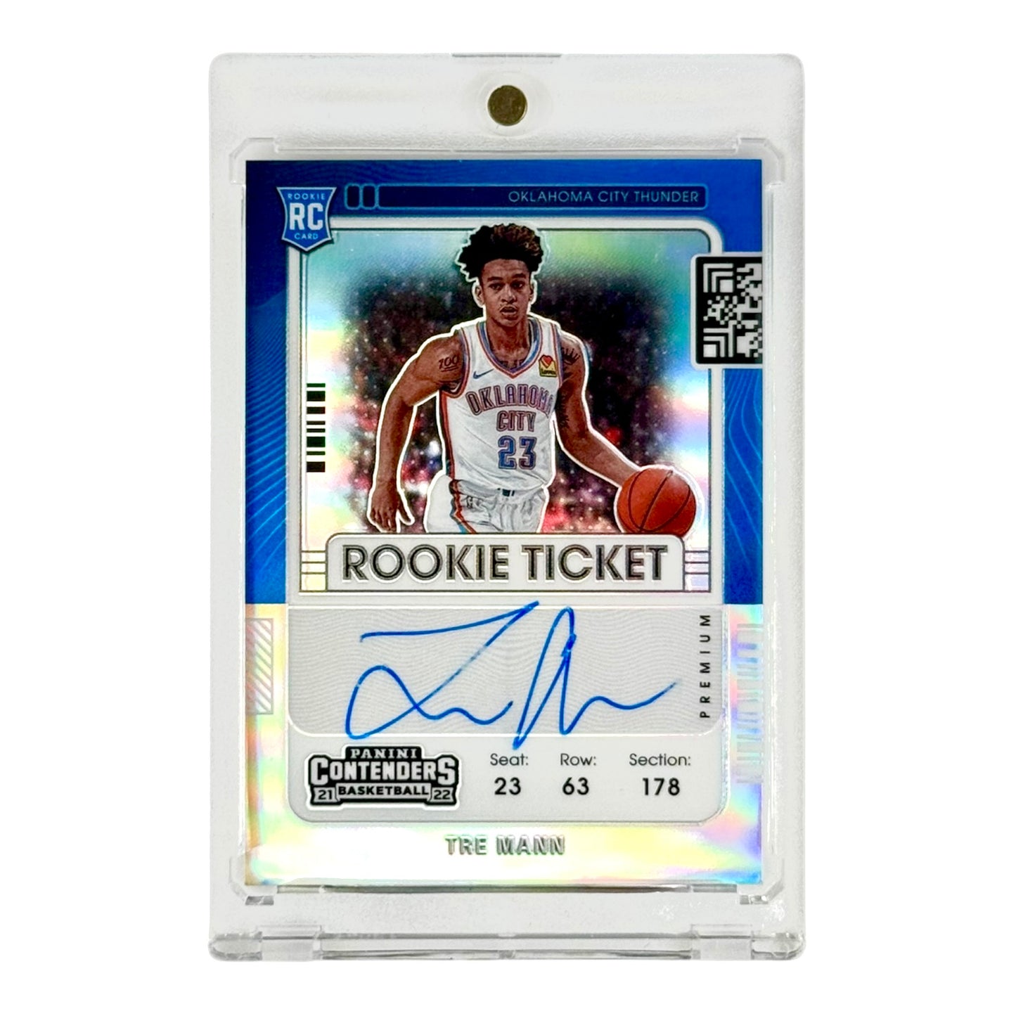 Tre Mann 2021-22 Contenders Rookie Ticket RC Auto #118