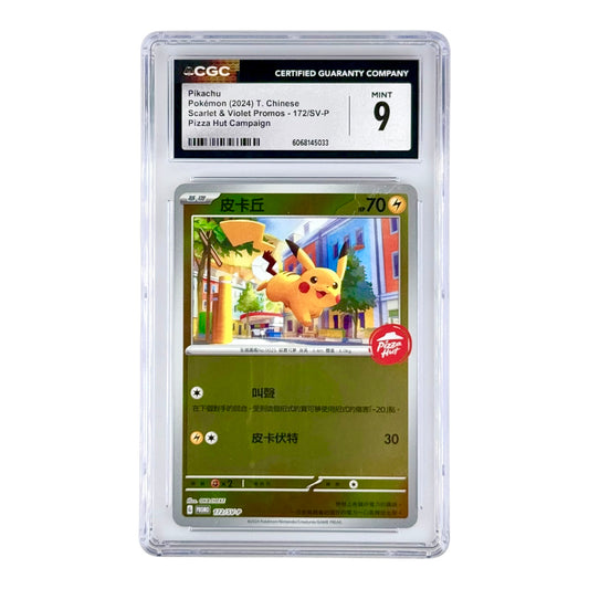 Pikachu 2024 Pokemon Traditional Chinese Pizza Hut Promo #172 CGC 9