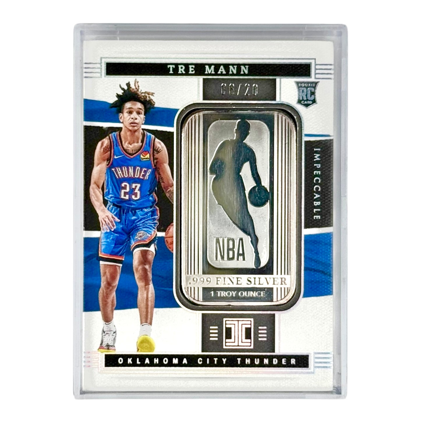 Tre Mann 2021-22 Impeccable Silver Troy Ounce Rookie RC 06/20 #43